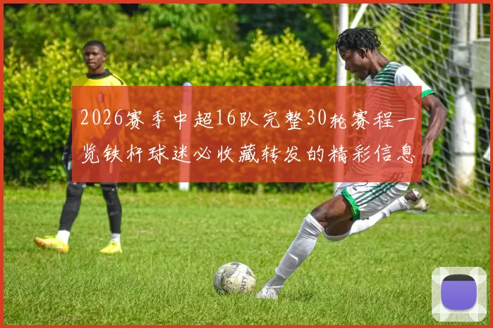 2026赛季中超16队完整30轮赛程一览铁杆球迷必收藏转发的精彩信息